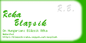 reka blazsik business card