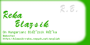 reka blazsik business card